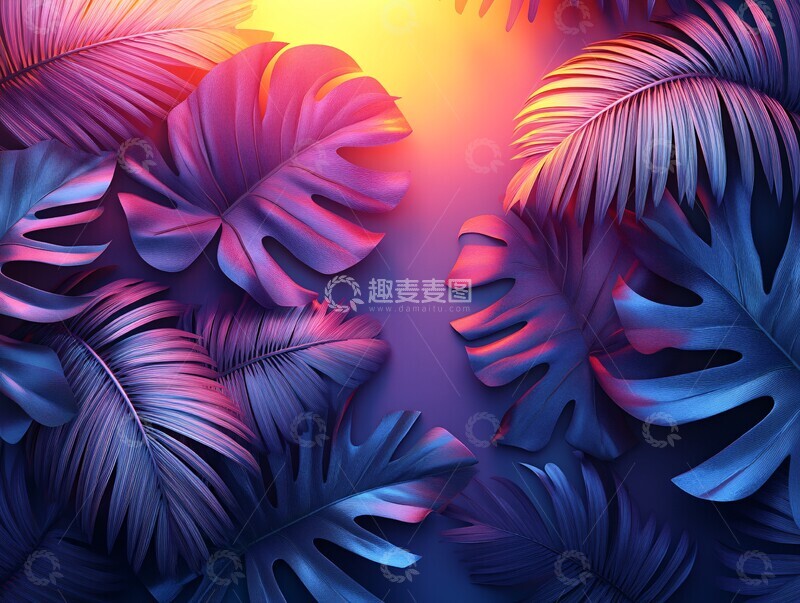 高清大图下载【趣麦麦图】夏日节庆热带风3