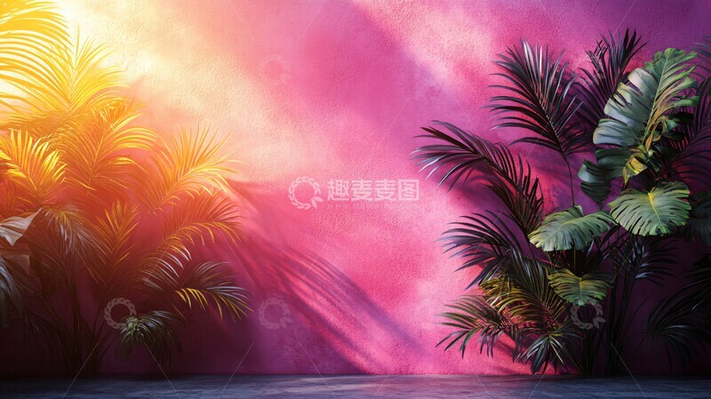 高清大图下载【趣麦麦图】紫色粉色渐变墙面3
