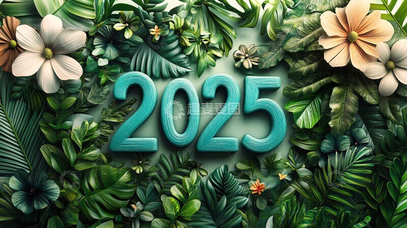 高清大图下载【趣麦麦图】年绿色插画绿色插画设计1