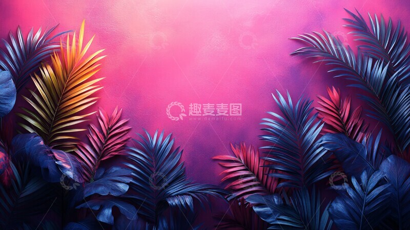 高清大图下载【趣麦麦图】紫色粉色渐变墙面1