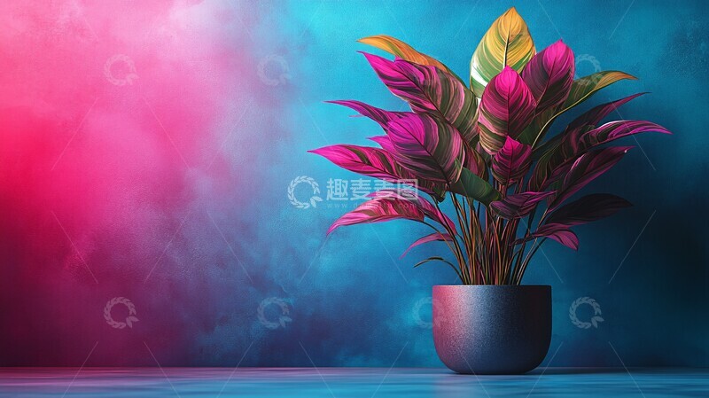 高清大图下载【趣麦麦图】-青紫光影简约背景2