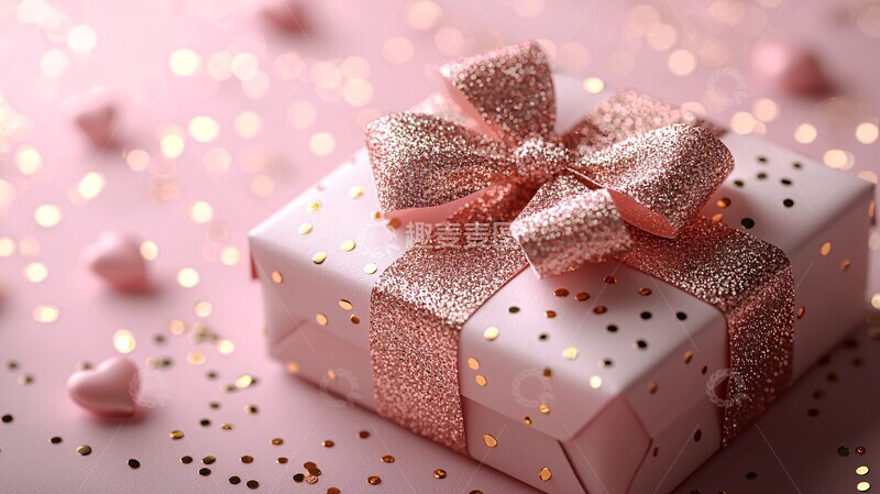 高清大图下载【趣麦麦图】粉色金色礼物券3