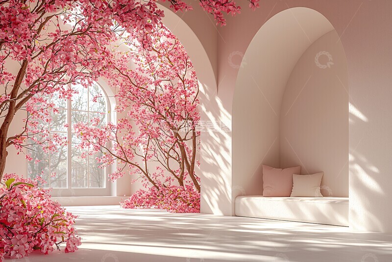 高清大图下载【趣麦麦图】白色墙面壁龛