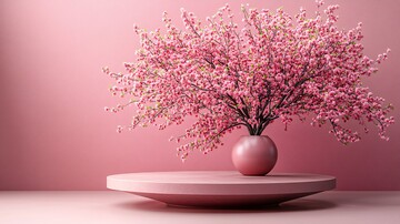 粉色餐桌装饰背景3