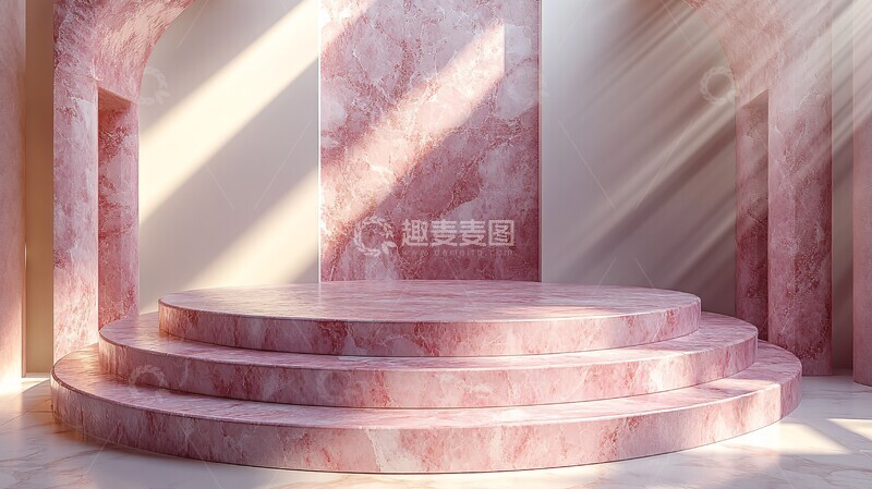 高清大图下载【趣麦麦图】粉色大理石讲台1