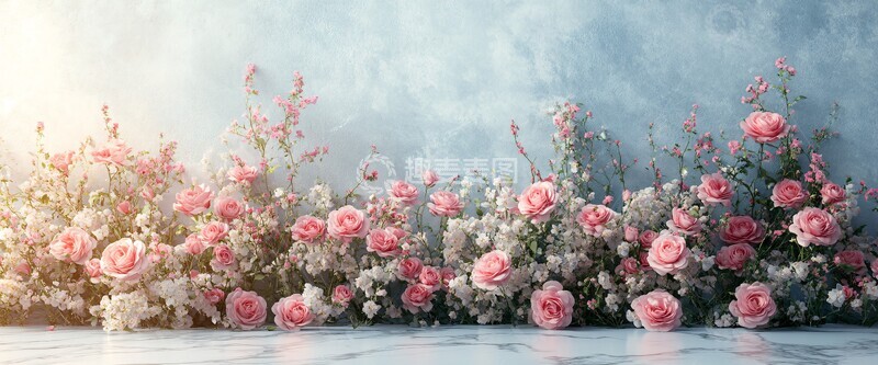 高清大图下载【趣麦麦图】玫瑰与天空的交织2