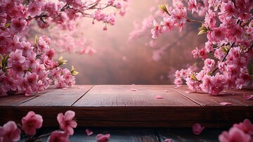 粉色餐桌装饰背景2