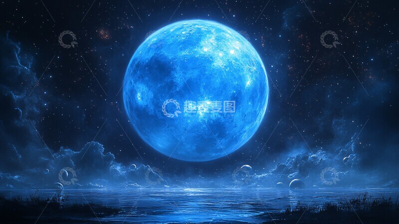 高清大图下载【趣麦麦图】海王星与卫星群
