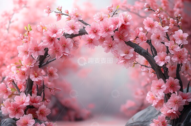 高清大图下载【趣麦麦图】樱花婚礼拱门1