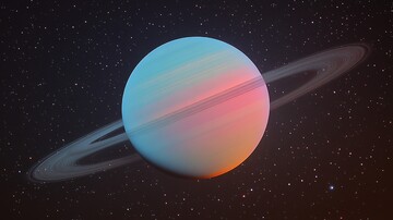 蓝星与光环光环背景空间1