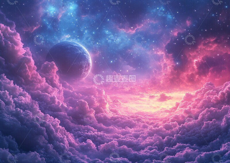 高清大图下载【趣麦麦图】星际行星云彩图2