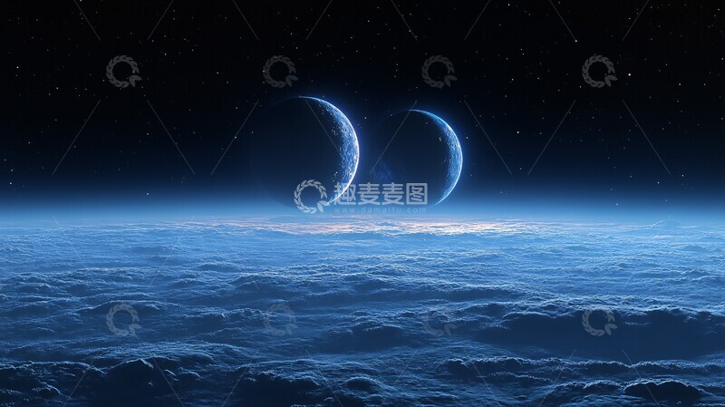 高清大图下载【趣麦麦图】宇宙双星微光2