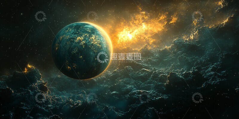 高清大图下载【趣麦麦图】绿色星球星战风