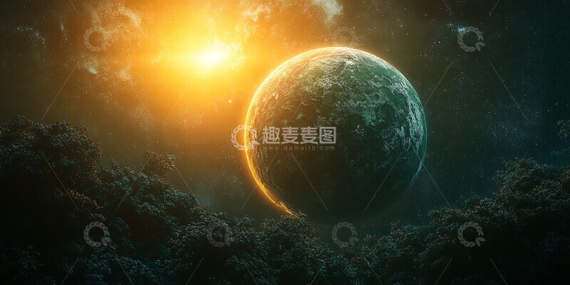 高清大图下载【趣麦麦图】绿色星球星战风1