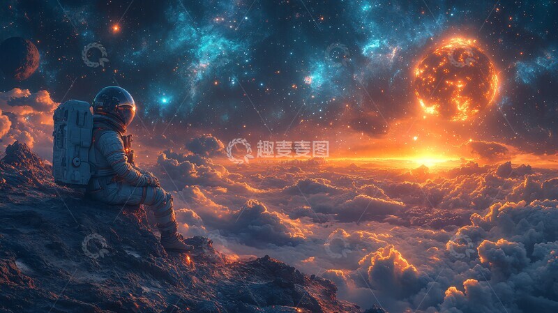 高清大图下载【趣麦麦图】星空探索宇宙星星行星2