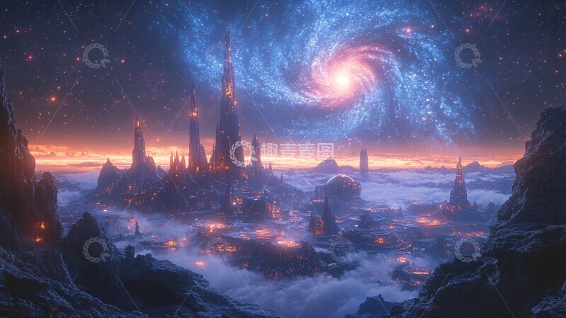 高清大图下载【趣麦麦图】星空探索宇宙星星行星