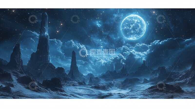 高清大图下载【趣麦麦图】星空探索宇宙星星行星1