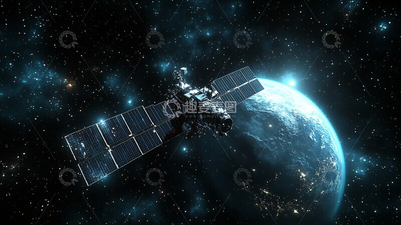 高清大图下载【趣麦麦图】卫星太空漂移1