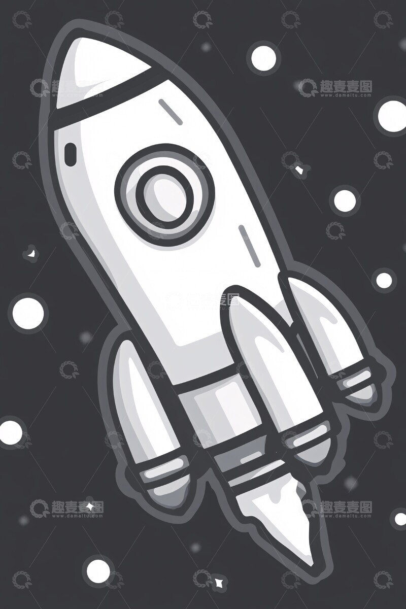 高清大图下载【趣麦麦图】卫星符号简笔画1