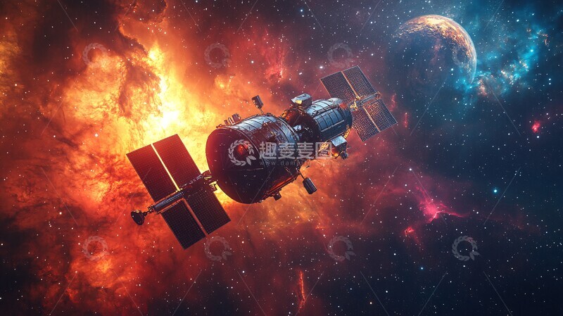 高清大图下载【趣麦麦图】太空卫星场景1