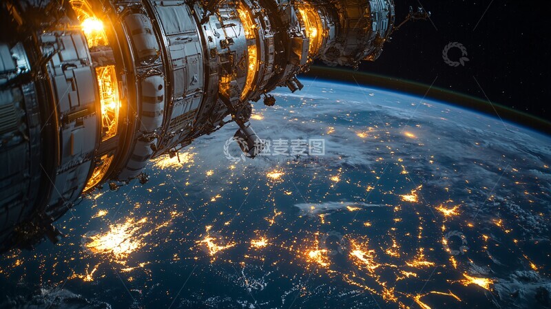 高清大图下载【趣麦麦图】-信标灯与卫星连接