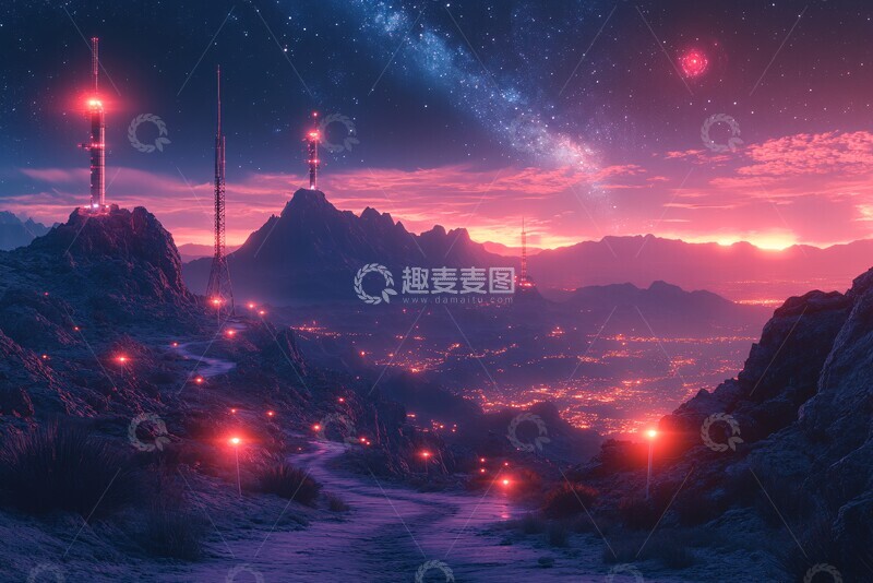 高清大图下载【趣麦麦图】卫星遍布天空3