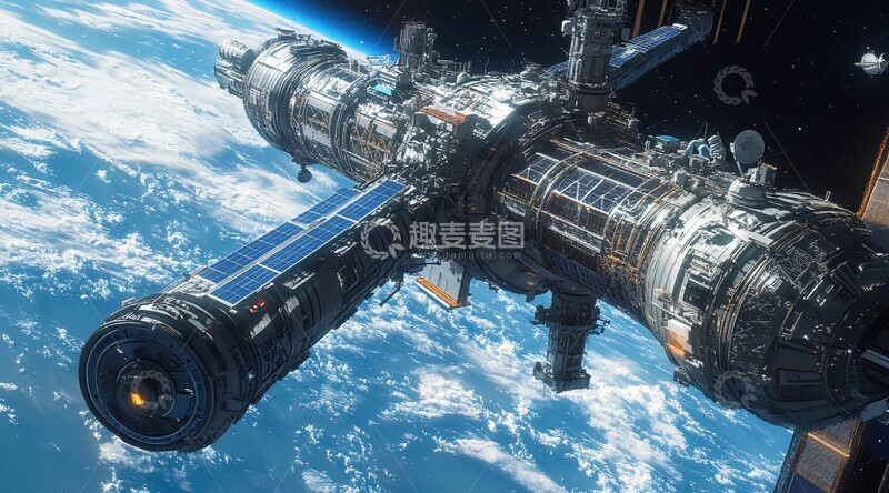 高清大图下载【趣麦麦图】太空站摄影场景