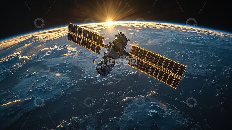 高清大图下载【趣麦麦图】卫星轨道摄影