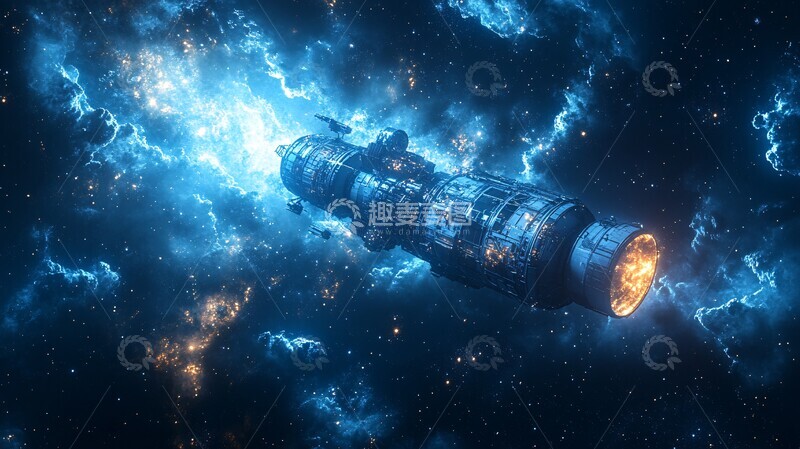 高清大图下载【趣麦麦图】蓝色星球与卫星