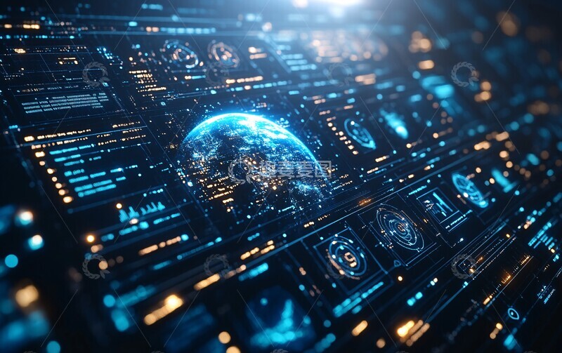 高清大图下载【趣麦麦图】卫星网络图示