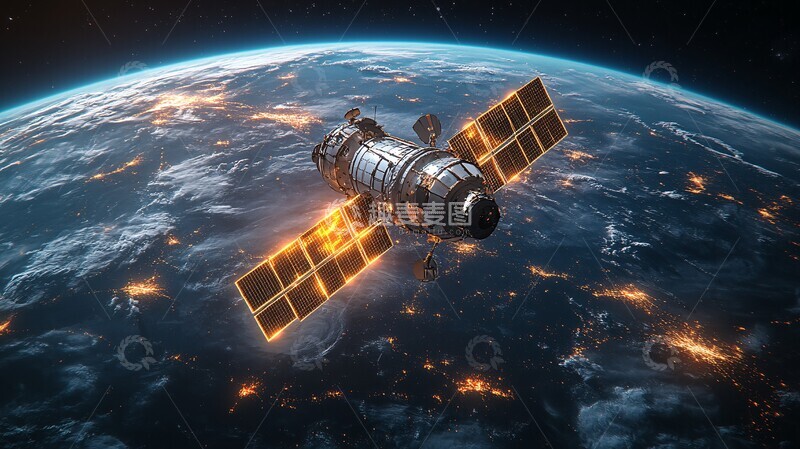 高清大图下载【趣麦麦图】卫星轨道结构
