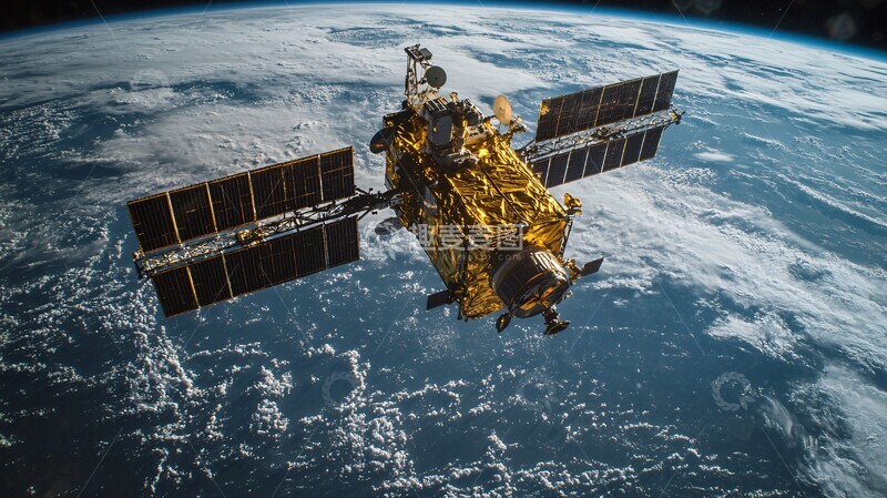 高清大图下载【趣麦麦图】卫星与地球卫星地球空间1