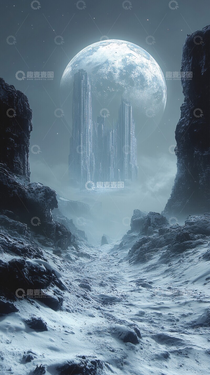 高清大图下载【趣麦麦图】小地球小卫星1