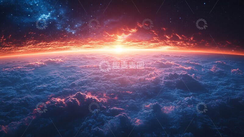 高清大图下载【趣麦麦图】卫星太空地球