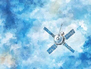 水彩卫星图水彩卫星背景