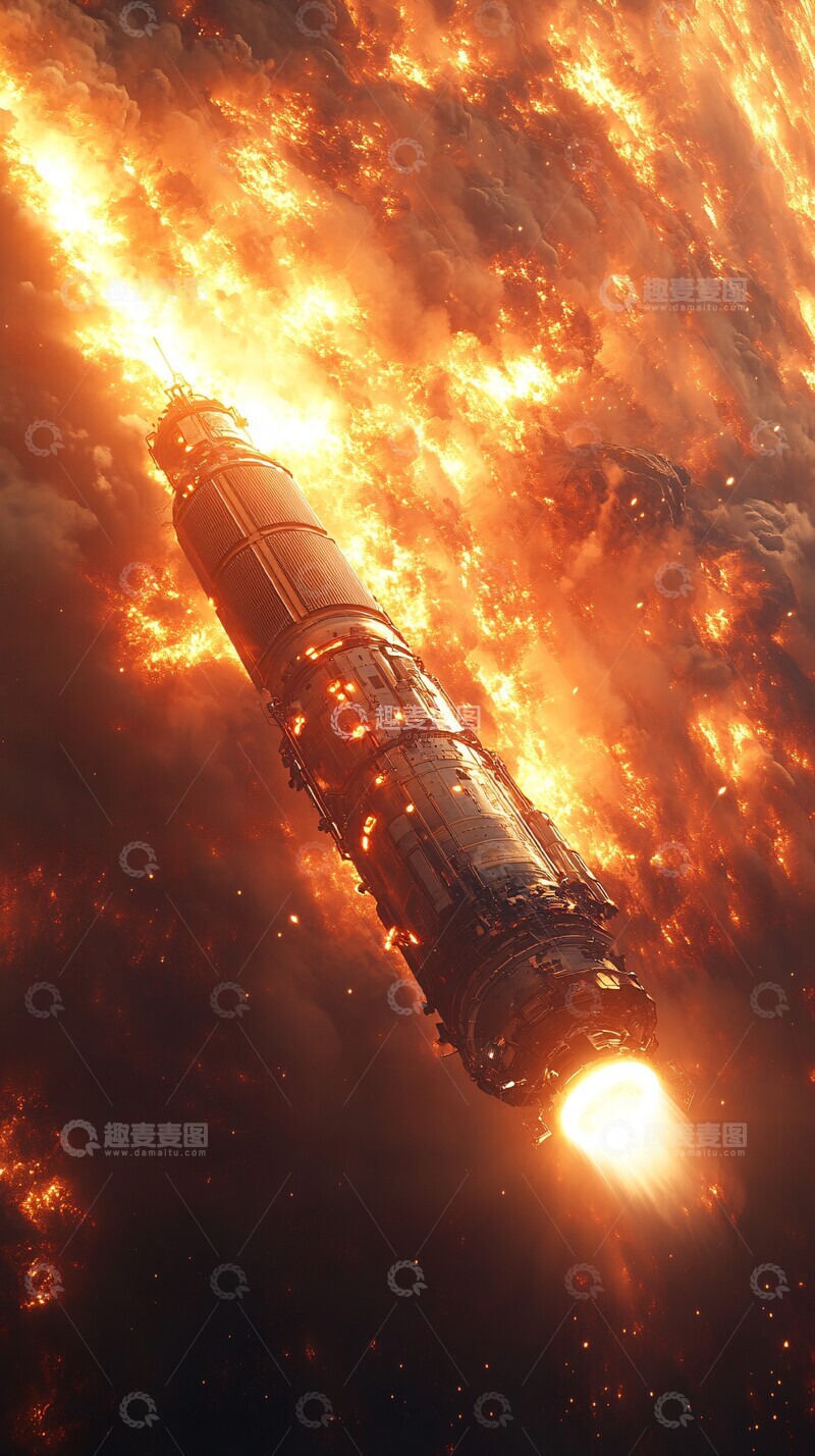 高清大图下载【趣麦麦图】空间太阳能卫星能量传输1