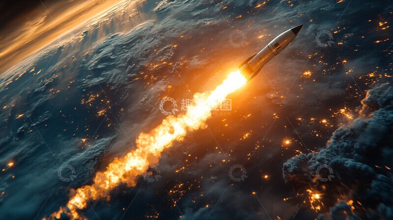 高清大图下载【趣麦麦图】导弹飞行轨迹