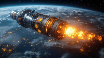 空间舱进入大气层