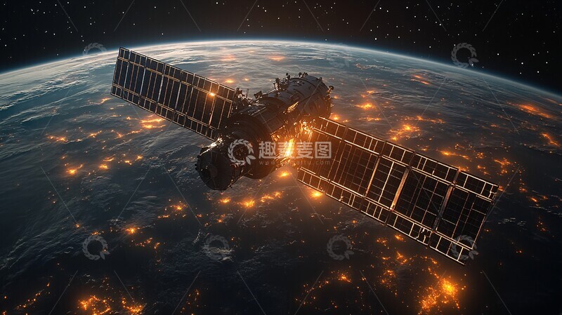 高清大图下载【趣麦麦图】-卫星航行太空