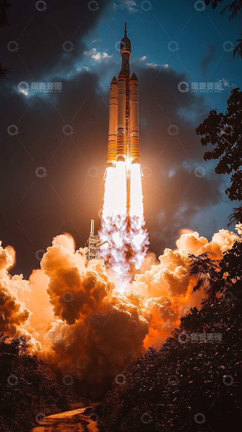 高清大图下载【趣麦麦图】卫星发射现场1