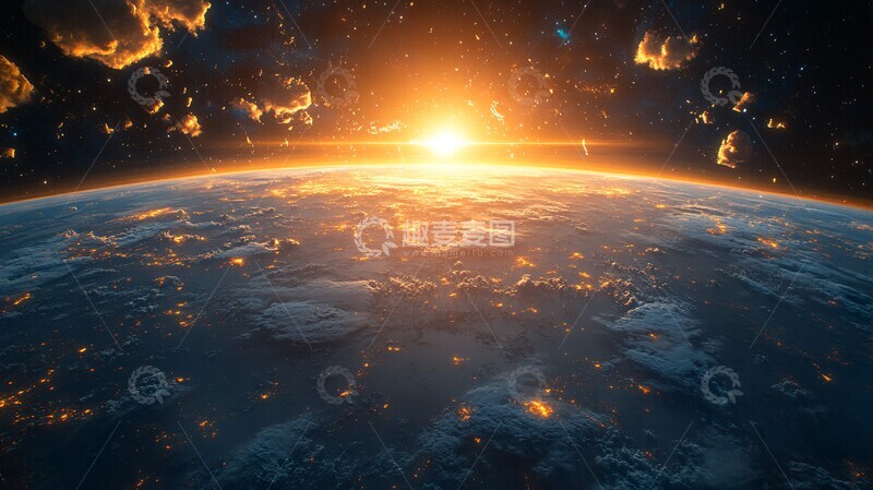 高清大图下载【趣麦麦图】宇宙视角地球1