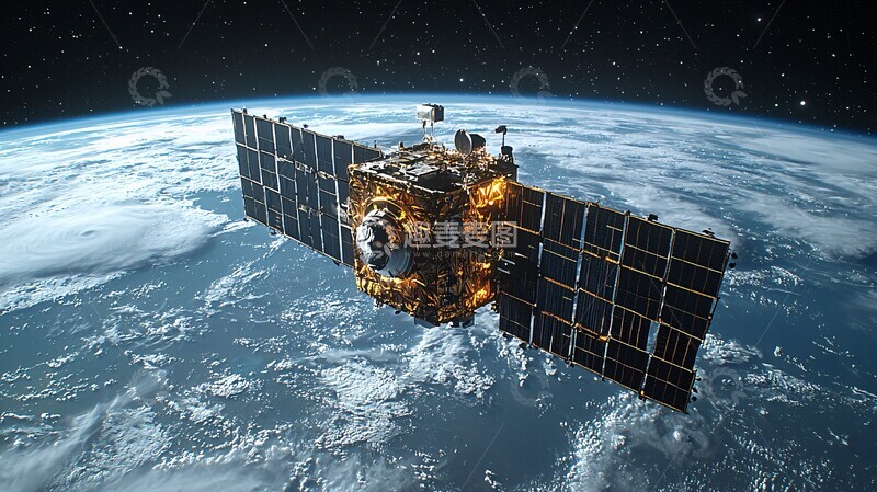 高清大图下载【趣麦麦图】卫星环绕地球旋转