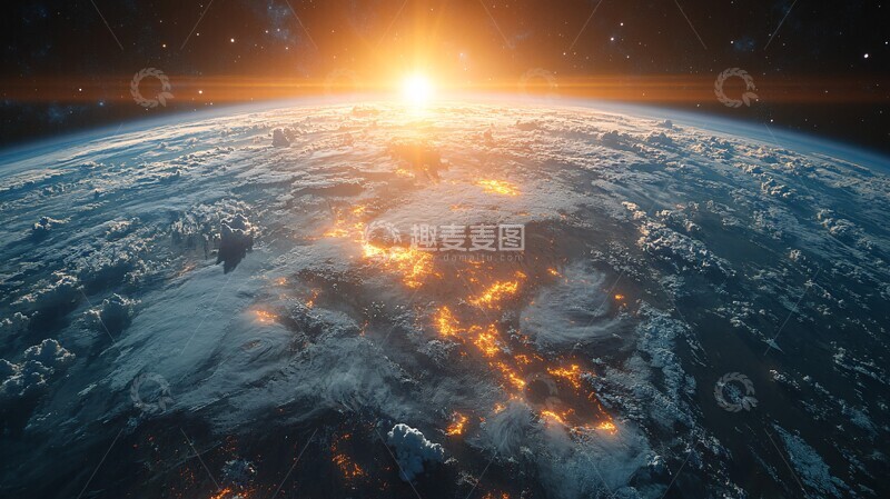 高清大图下载【趣麦麦图】卫星太空地球1