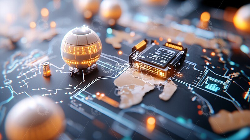 高清大图下载【趣麦麦图】卫星网络全局图