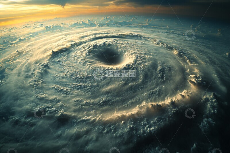 高清大图下载【趣麦麦图】太空站视角台风1