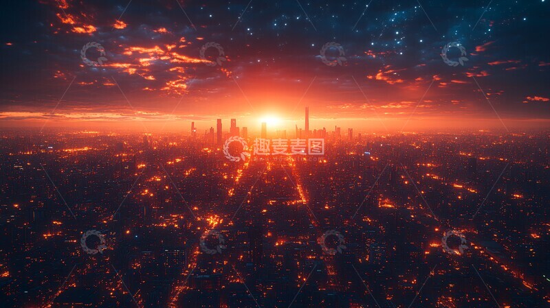 高清大图下载【趣麦麦图】卫星网络连接图