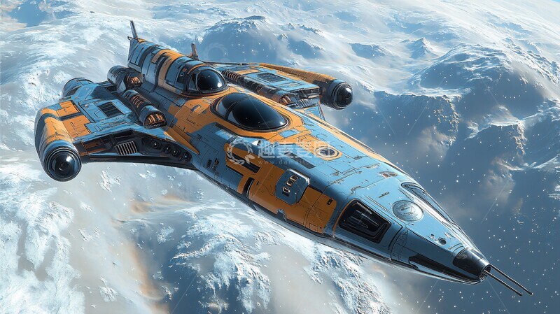 高清大图下载【趣麦麦图】太空站环绕行星3