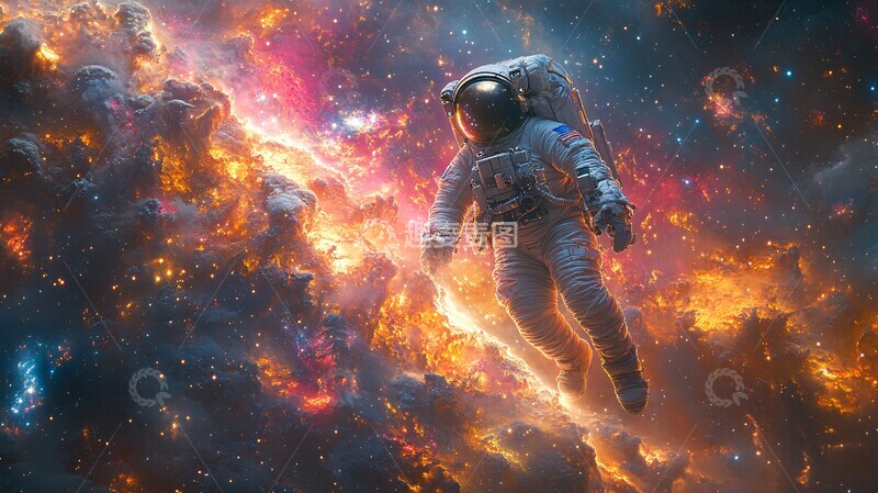 高清大图下载【趣麦麦图】宇航员步出太空舱