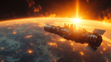 晨光中的太空船1