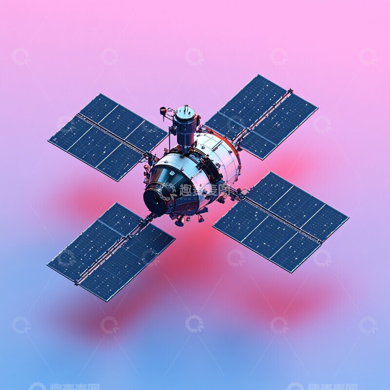 高清大图下载【趣麦麦图】-卫星空间模型2